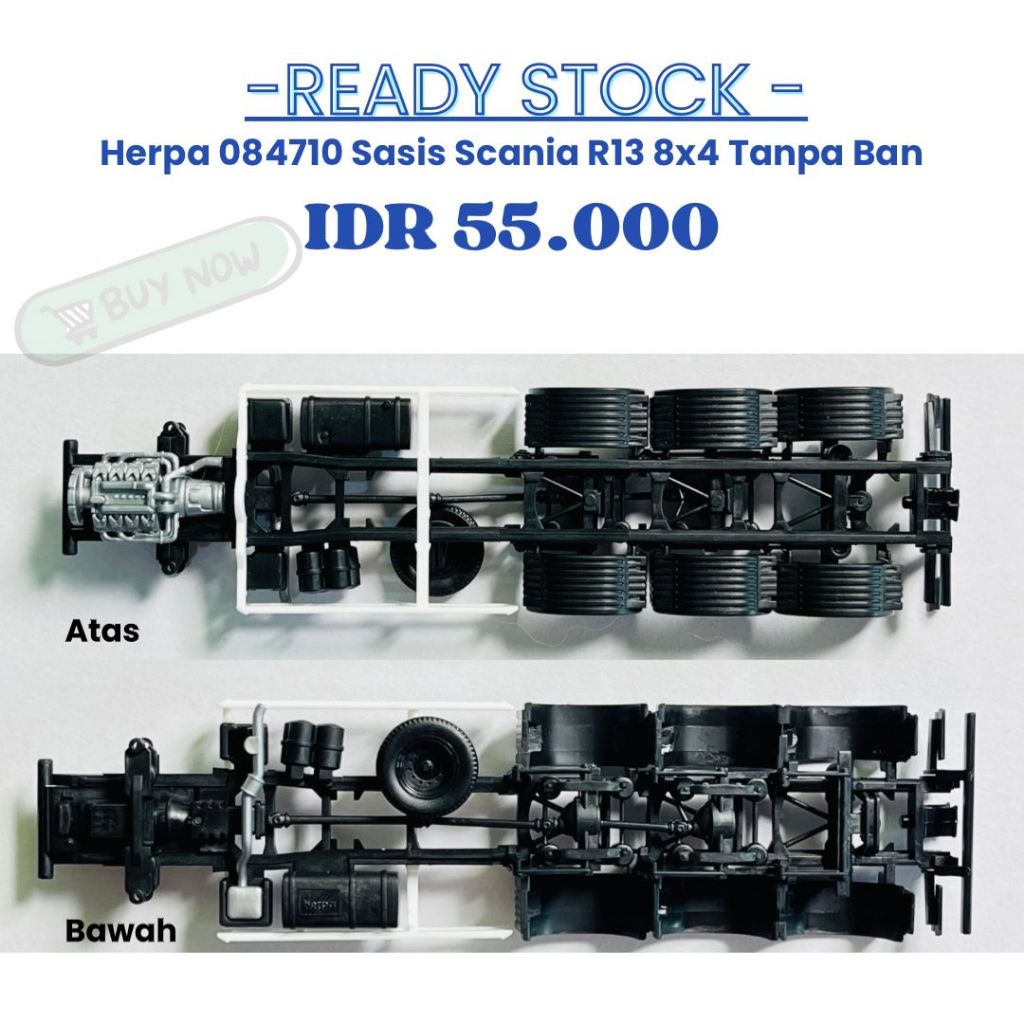Herpa 084710 Sasis Scania R13 8X4 "TANPA BAN"