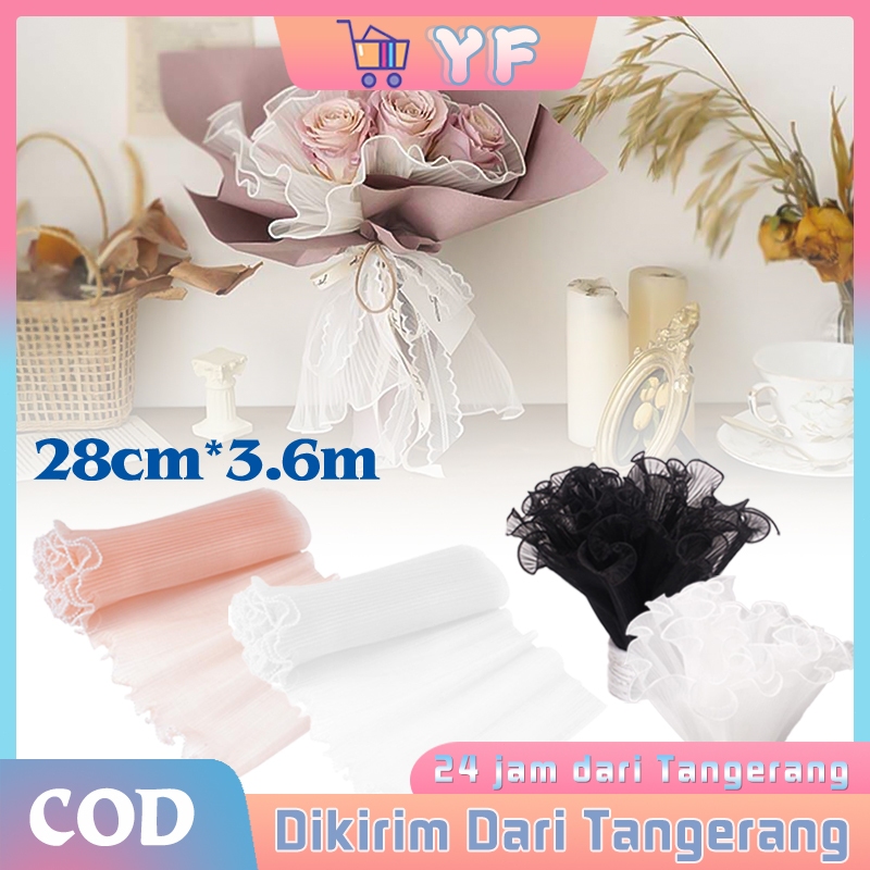 

Wrapping Flower Curly Wave Wrap Korean Keriting Kain Renda Bunga