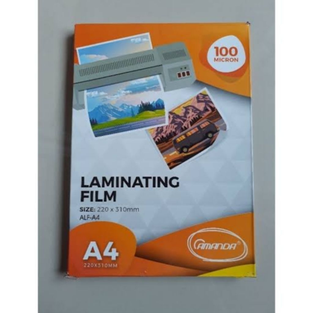 

Plastik Laminating A4 Amanda 100micron - 100 lembar 22cm x 31cm