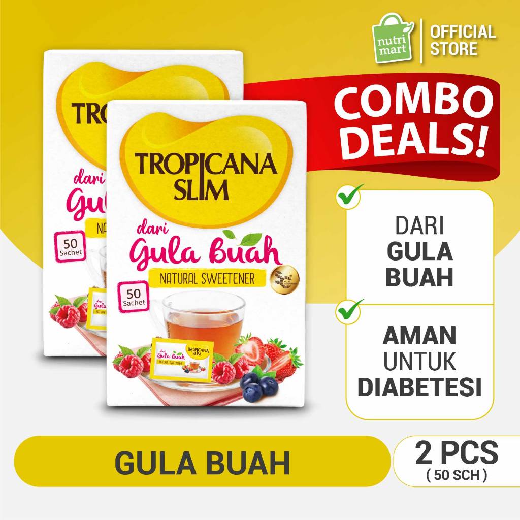 

Twin Pack - Tropicana Slim Gula Buah 50 Sch - Alami untuk Batasi Gula