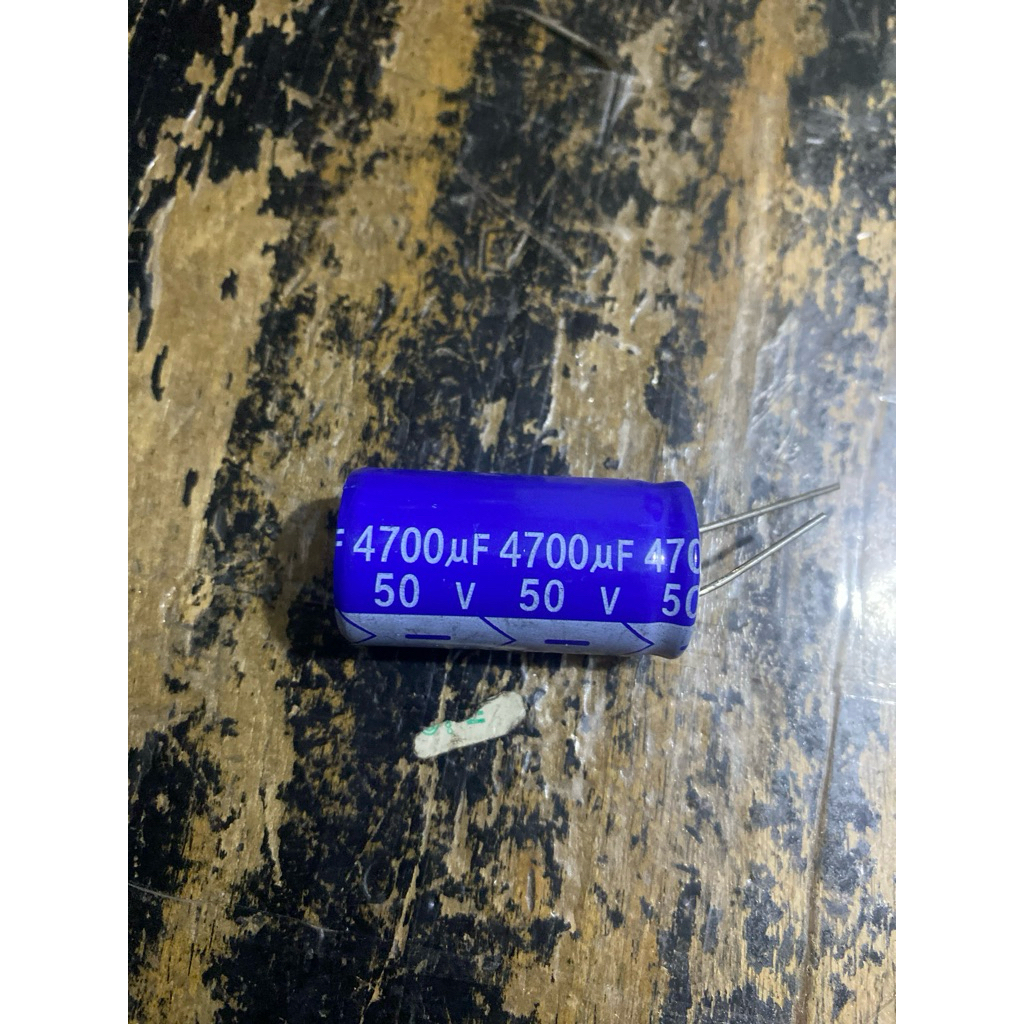 Elco 4700uf 50v NCH AUDIO Nichicon Biru