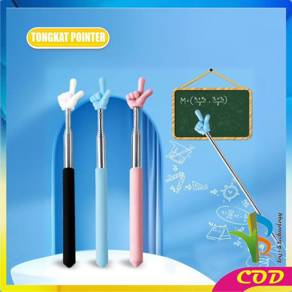 

RB-A123 Tongkat Alat Pengajaran Penunjuk Papan Tulis Teleskopik Praktis / Tongkat Jari Lucu Teleskopik Alat Stationery Serbaguna