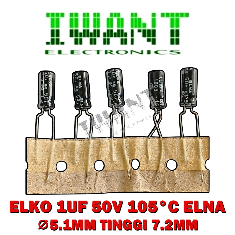 1UF 50V ELCO 1UF 50V CAPASITOR ELCO 1 UF 50 VOLT KAPASITOR ELKO 1UF 50V 1UF50V 1uF 50V DC