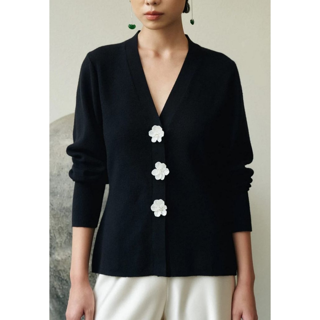 PL Duma Luna Cardigan Top Black
