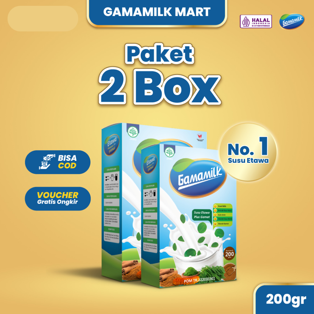 

2 Box Gamamilk - Susu Etawa Plus Gamat Penuhi Nutrisi Harian Tubuh Secara Alami