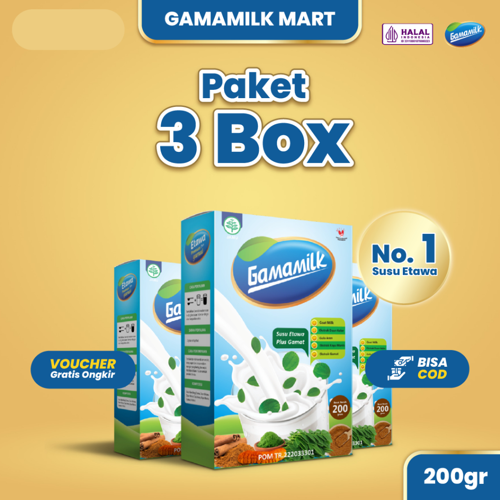 

3 Box Gamamilk - Susu Etawa Plus Gamat Nutrisi Harian Untuk Tubuh