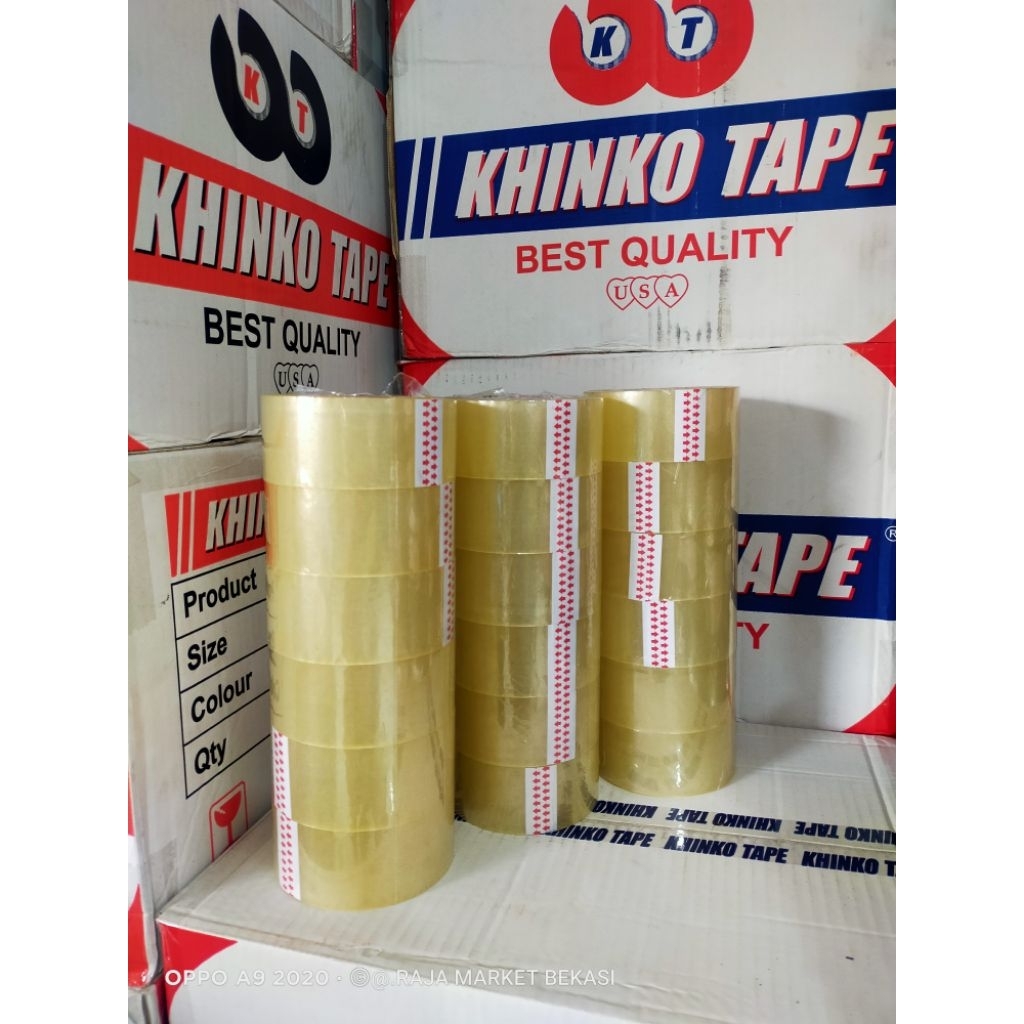 

Lakban bening khinko 1dus 12slop 72pic