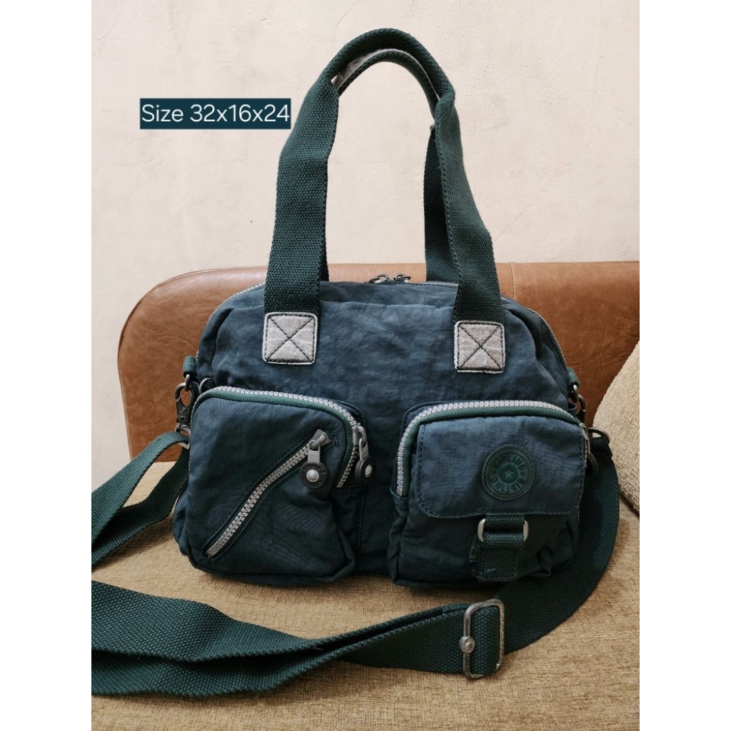 tas kipling slingbag / tote second warna hijau