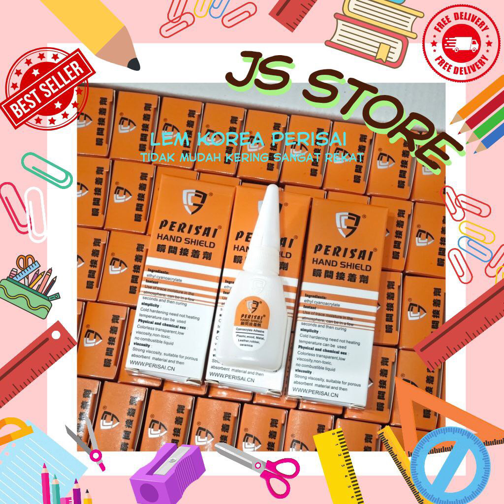 

Lem Korea Perisai ASLI ORIGINAL 100% / Lem Setan Perisai / Lem Cyanoacrylate Perisai / Lem Korea Perisai Serbaguna / Lem G Perisai