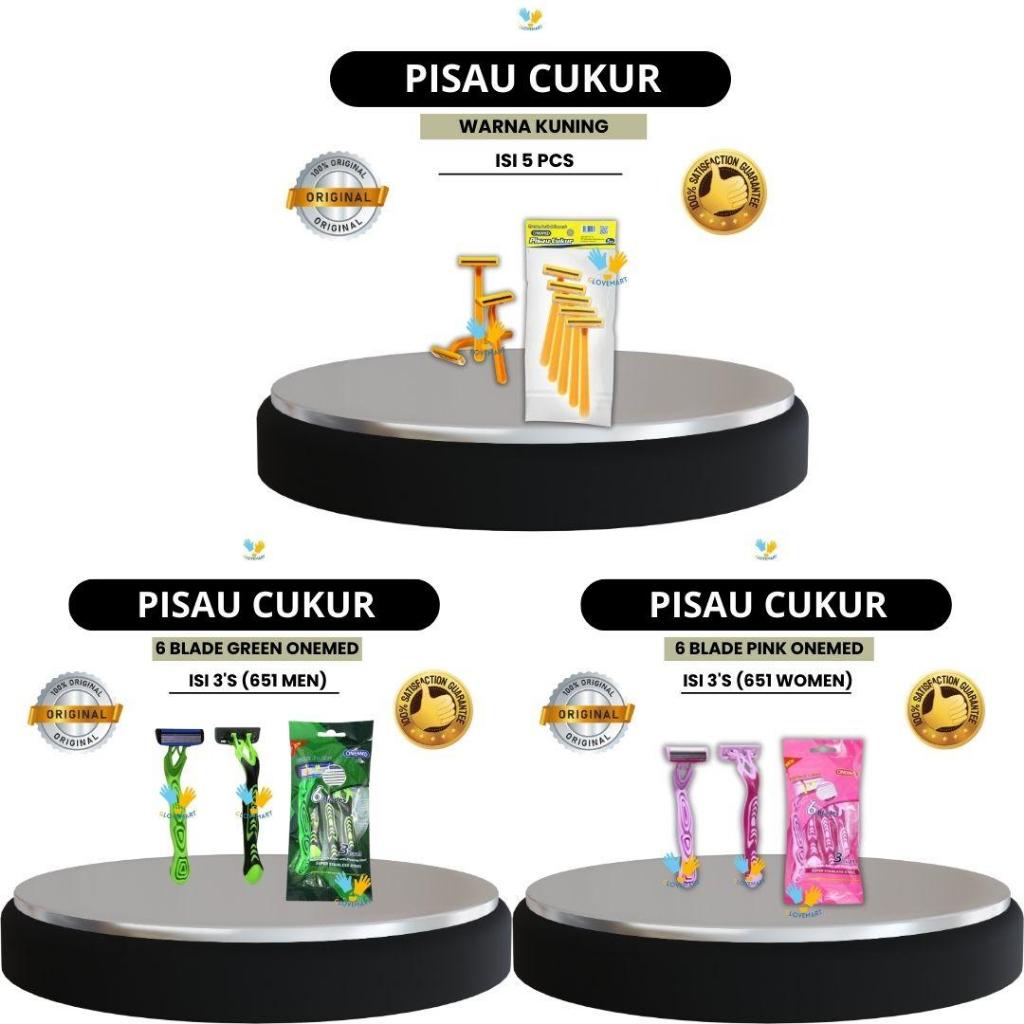 Pisau Cukur / Razor / Alat Cukur / Razor Blade Onemed Kuning / Pisau Cukur 6 Blade