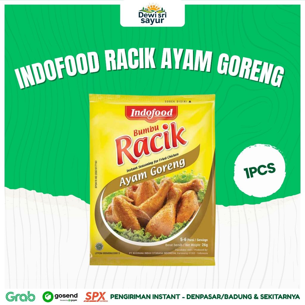

Indofood Racik Ayam Goreng 1 pcs – Dewi Sri Sayur