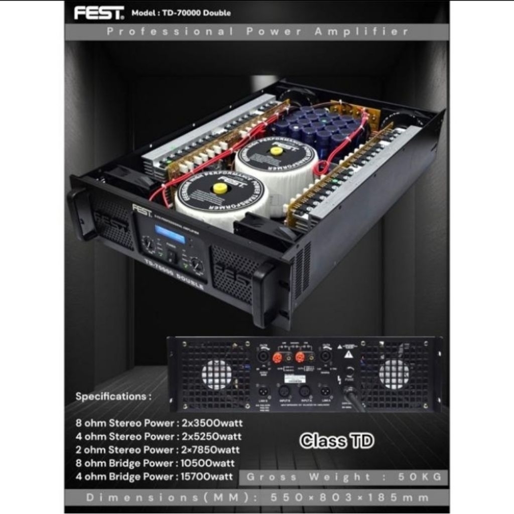 POWER FEST CLASS TD-70000 Td70000 Original Power Fest Double Travo