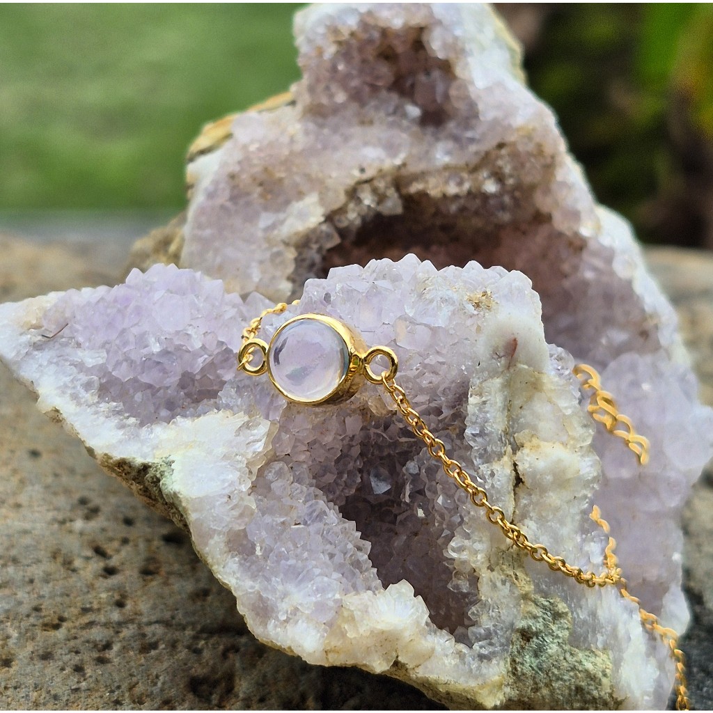 Natural Ethiopian White Opal Bracelet