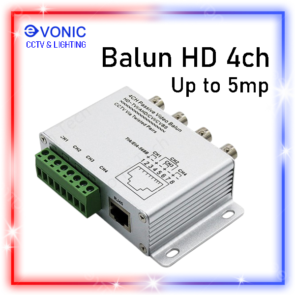 VIDEO BALUN 4CH UP TO 5MP