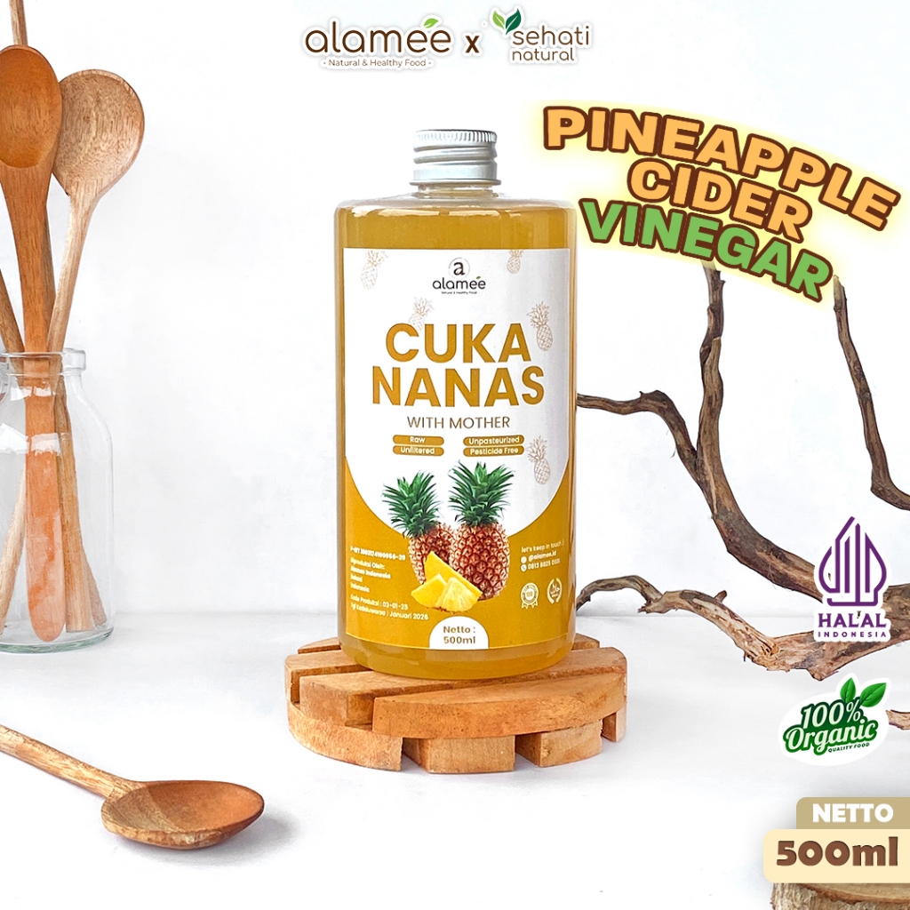 

Cuka Nanas Original Pineapple Cider Vinegar With Mother Organik Natural Buah Nanas Alami
