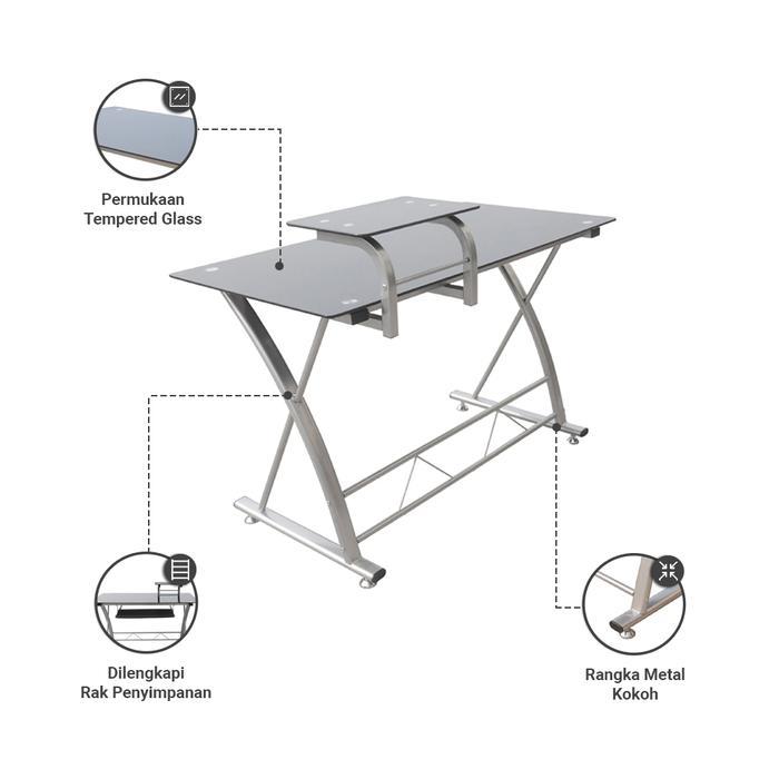 INFORMA HAZEL MEJA KANTOR - HITAM