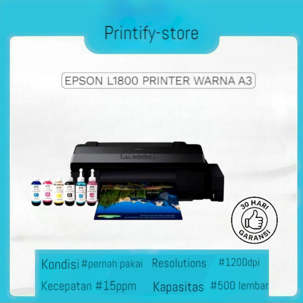 printer Epson L1800 Printer A3 bergaransi
