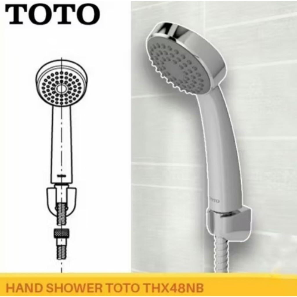 Kepala Shower Mandi TOTO P61400CR / kepala hand shower TOTO (chrome)