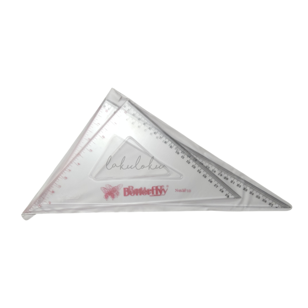 

Penggaris Segitiga Set / Triangle Ruler Butterfly Bening No.10