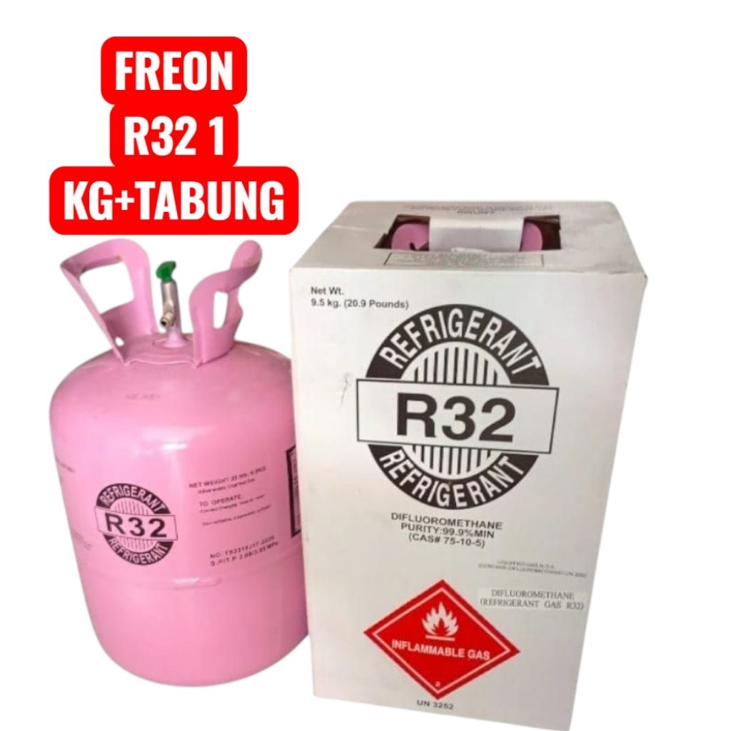 FREON PENDINGIN AC R32/REFRIGERANT R32 1 KG+TABUNG