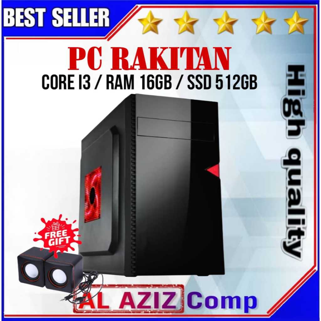 PC Rakitan Intel Core I3 3240 RAM 16GB SSD 512GB HDD 1TB Murah Bergaransi