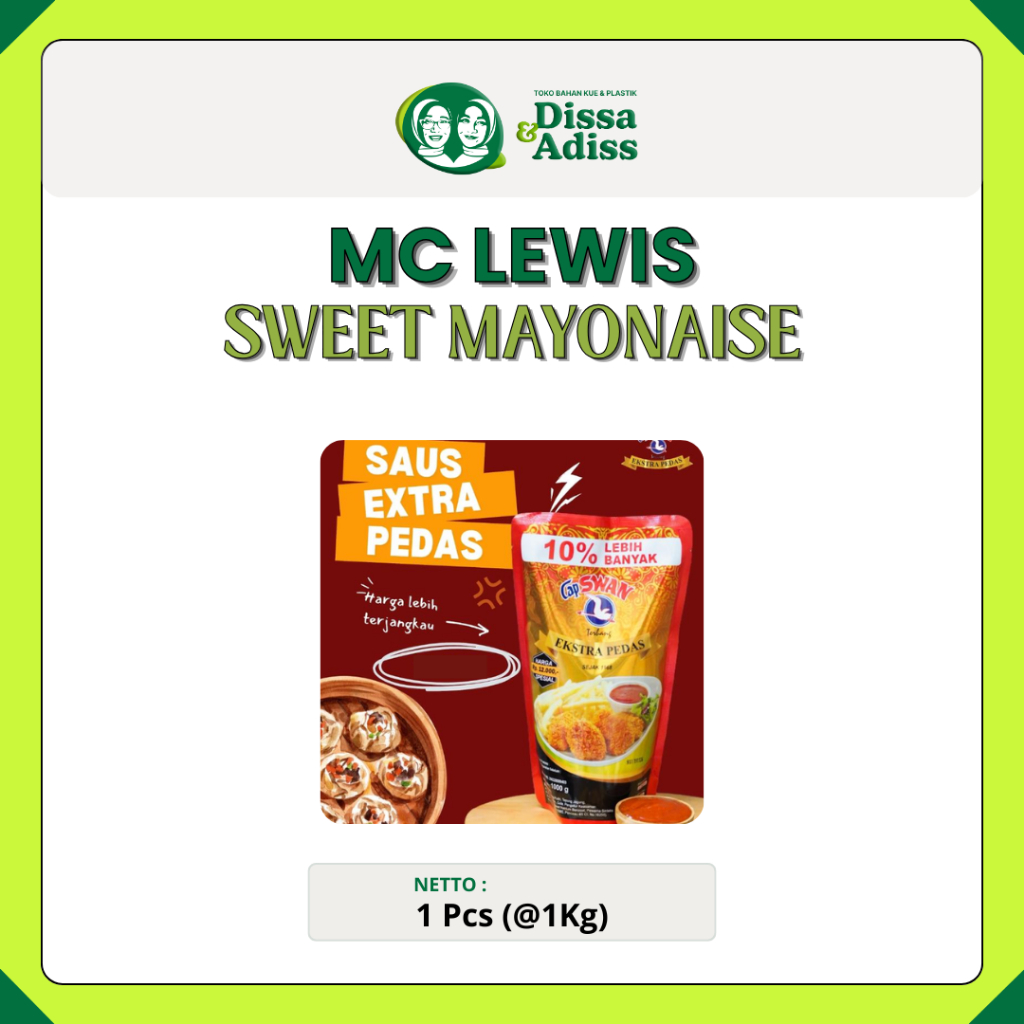 

saos Saus sambal cap swan EXTRA 10% kemasan pouch standing 1100g/1.1kg - Tobaqdissa