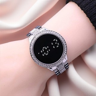 Jam Tangan Wanita Kecil Cewek Diamond Rantai  DIGITAL LED Touch Screen F0SSIL