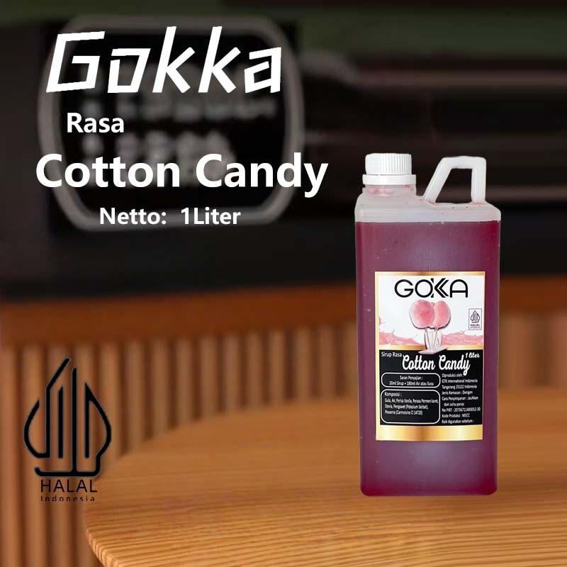 

Gokka Sirup Cotton Candy 1L - Minuman Segar Rasa Cotton Candy / Cotton Candy Syrup