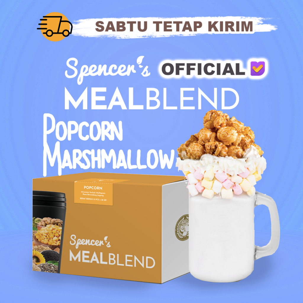 

Spencer's MealBlend Makanan Diet Rendah Kalori 1 Box isi 15 sachet Meal Replacement Popcorn