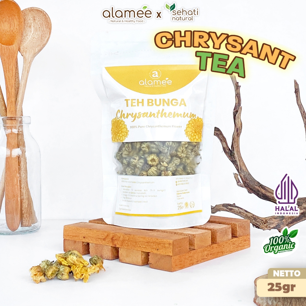 

ALAMEE Teh Bunga Chrysanthemum Tea Krisan Emas Golden Crysant Herbal Alami Organik Crysanthemum 25gr