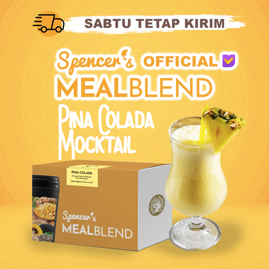 

Spencer's MealBlend Makanan Diet Rendah Kalori 1 Box isi 15 sachet Meal Replacement Pinacolada