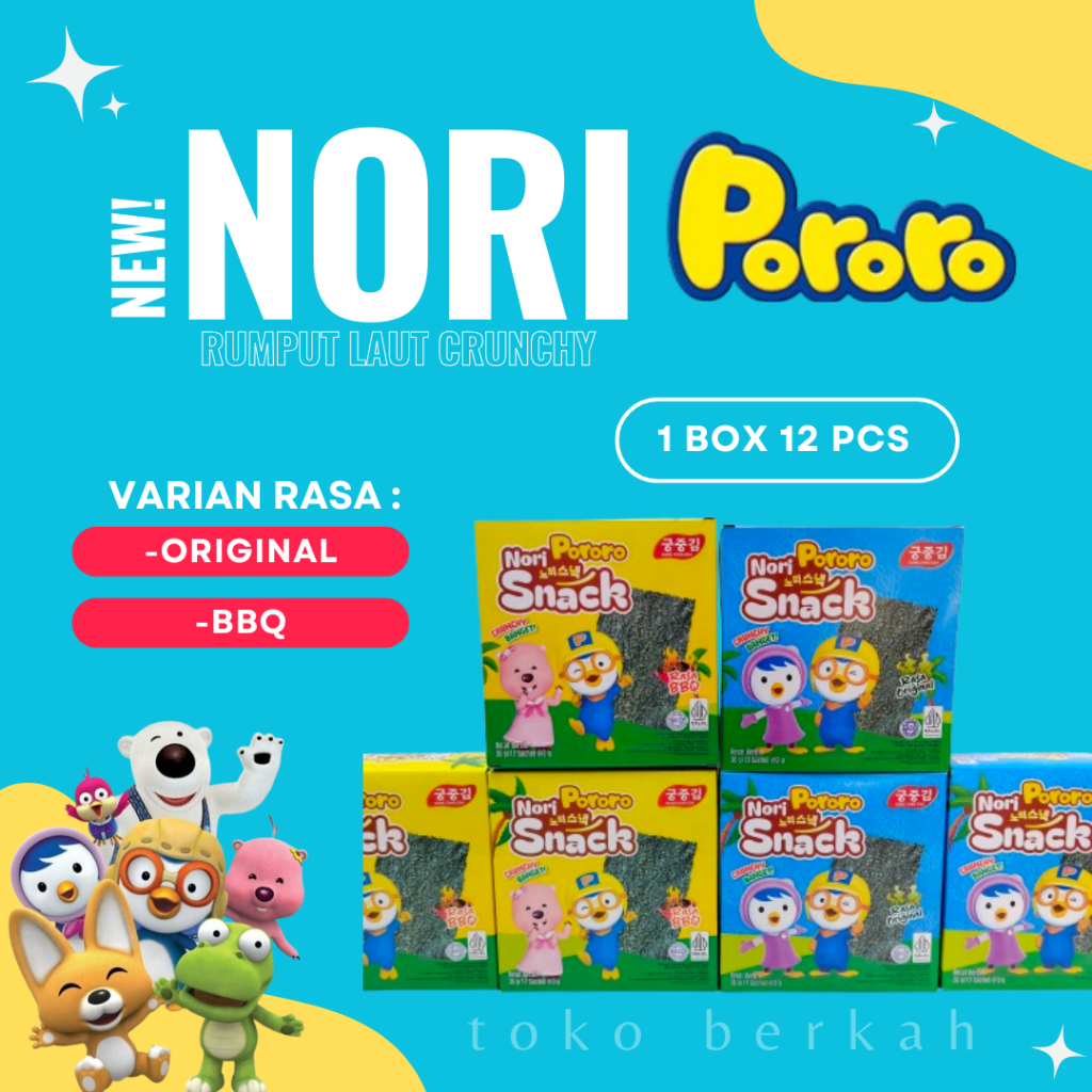 

1 BOX ISI 12 PCS - NORI PORORO RASA ORIGINAL DAN BBQ