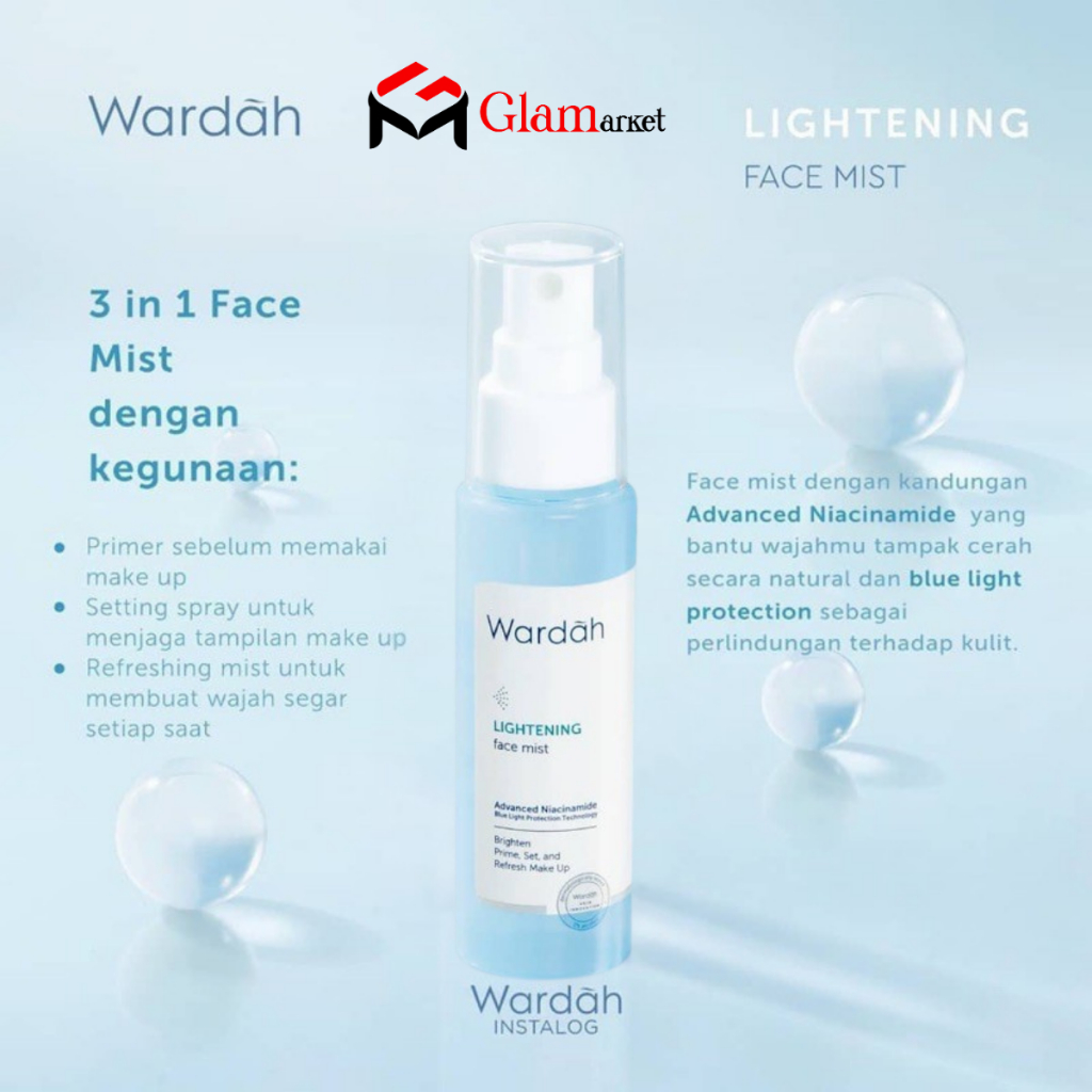 WARDAH Lightening Face Mist 60ml - Spray Pencerah Wajah