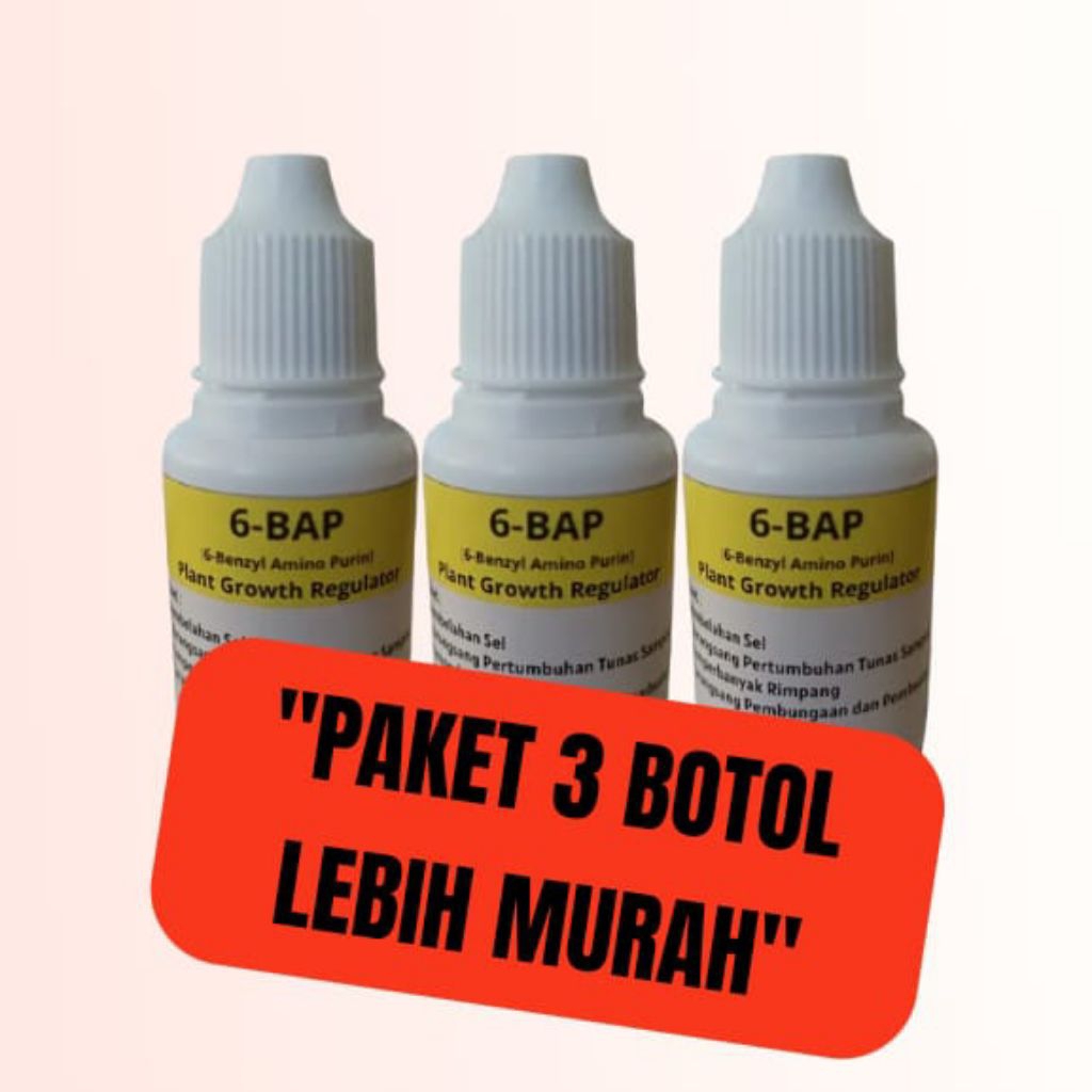 Hormon Anggrek 6 BAP Kuning 30ml Sitokinin isi 3pcs– Pupuk Cair Botol Kuning untuk Tunas dan Pertumb