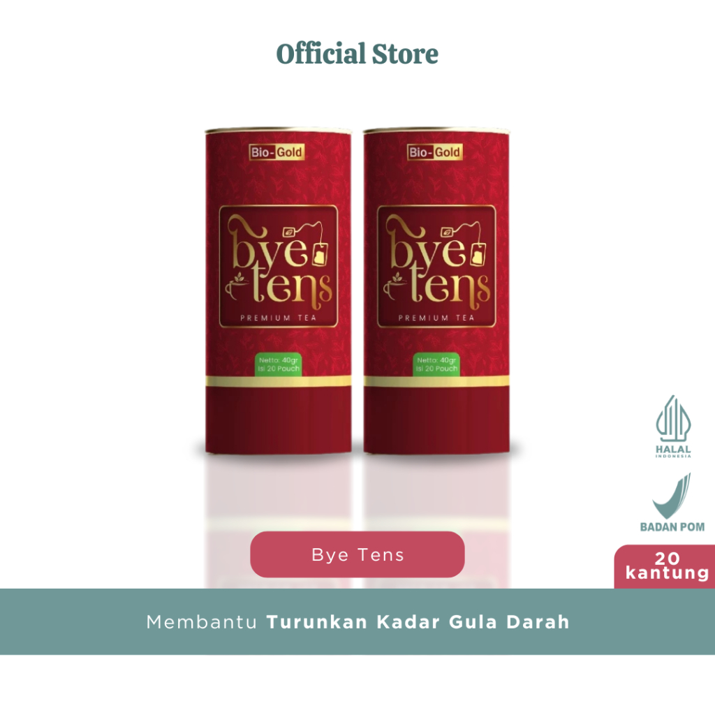 

Hemat 2 BYE TENS BIO GOLD Premium Tea Celup Herbal Bantu Mengatasi Hipertensi Tekanan Darah Tinggi BPOM