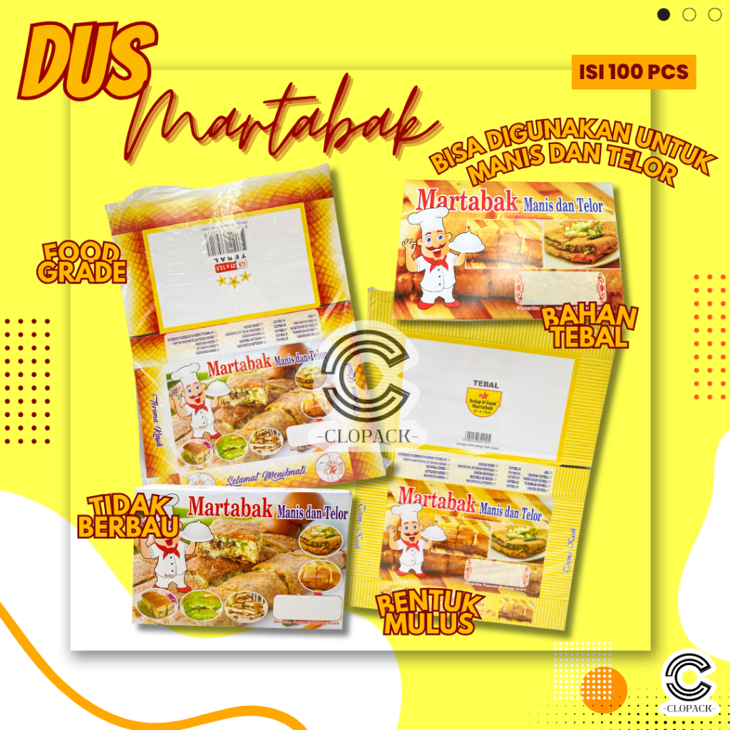 

[100PCS] DUS MARTABAK / KOTAK DUS MARTABAK 21X13,5 CM