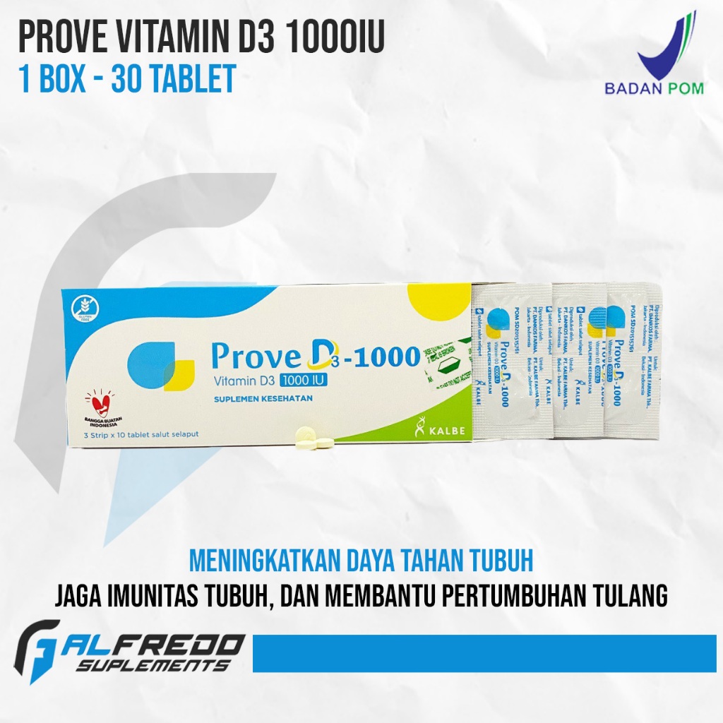 Prove Vitamin D3 1000iu Isi 30 Tablet Vitamin D3 Kalbe