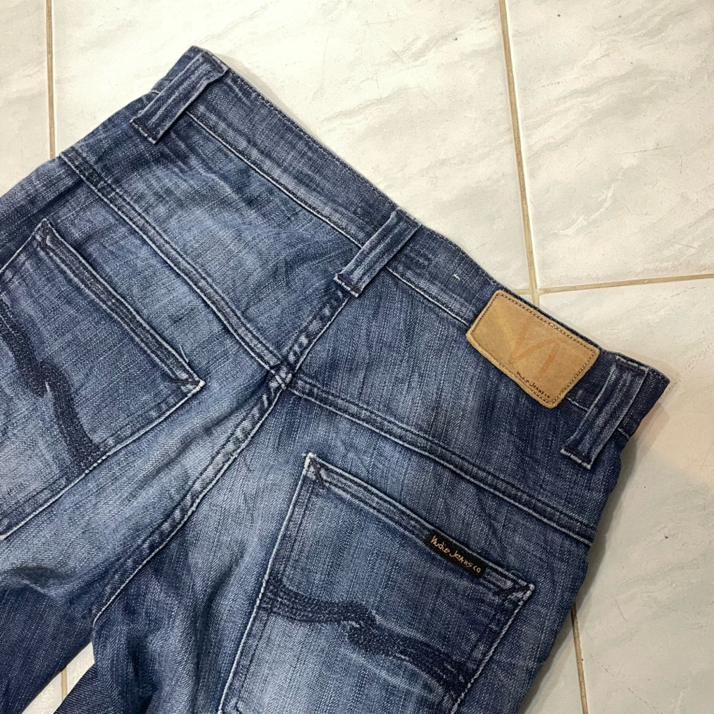 Celana Panjang Jeans Pria Nudin (Thin Finn Org. Strikey Used) Second Preloved Bekas Original