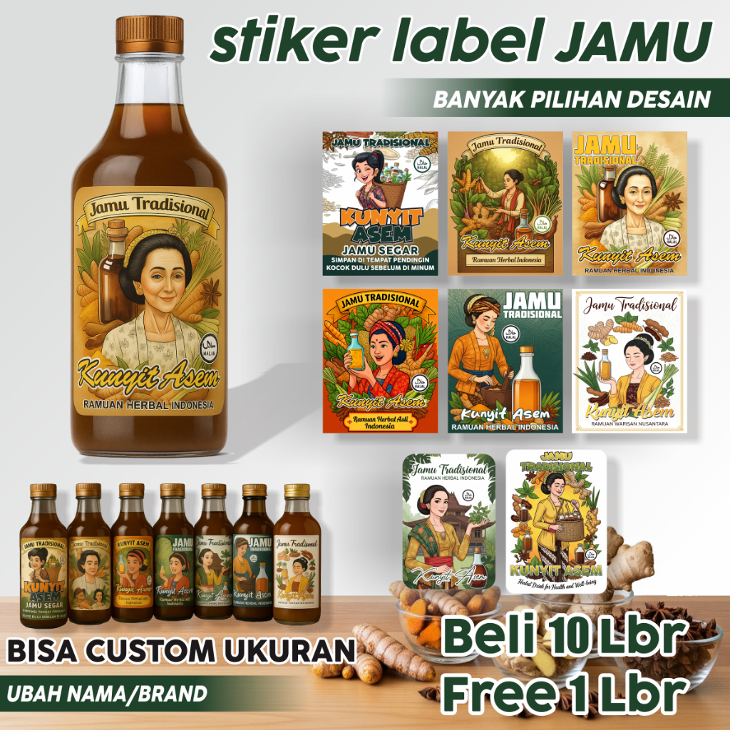 

Stiker Label Kemasan Jamu Kotak – Desain Unik & Premium