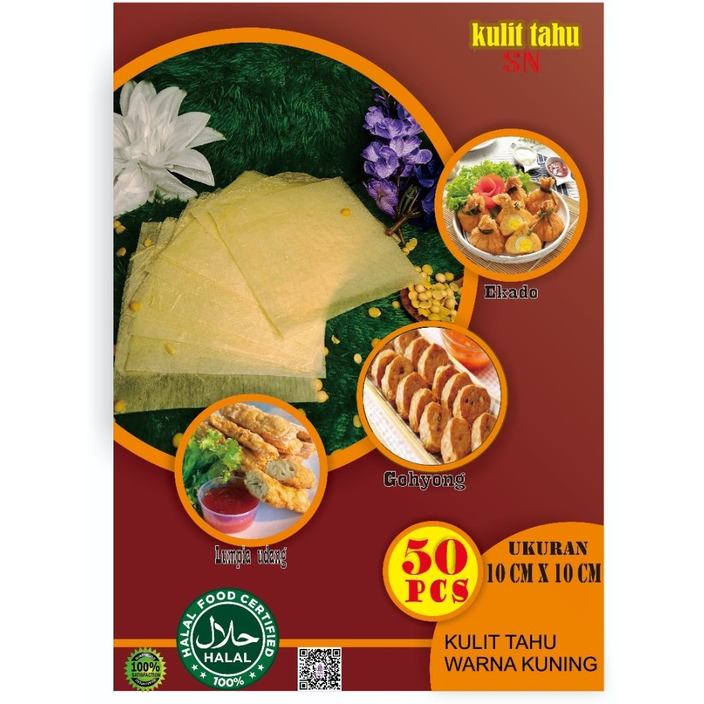 

KULIT TAHU KERING | KEMBANG TAHU WARNA KUNING | UK 10CM×10CM| COCOK UNTUK EKADO, HEKENG, GOHYONG, LUMPIA UDANG DAN KEKIAN