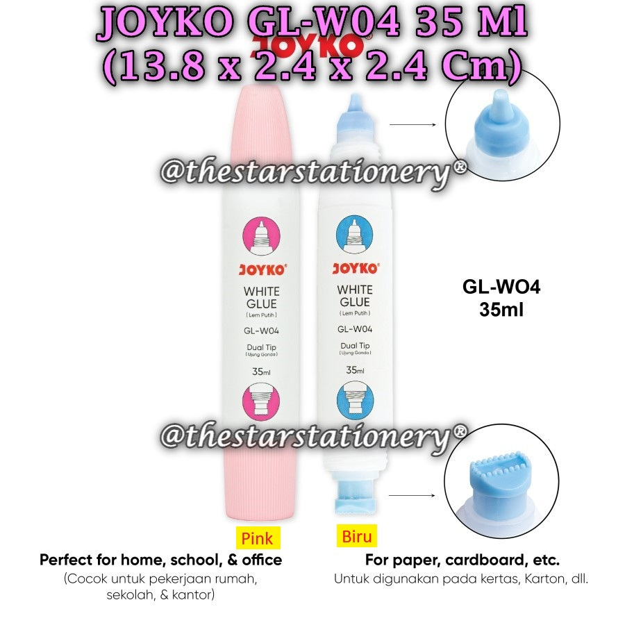 

(1 Biji) Lem Cair JOYKO GL-W04 35 ml Dual Tip / Liquid Glue Lem Kertas Cair Joyko GL-W04 (1 Biji)
