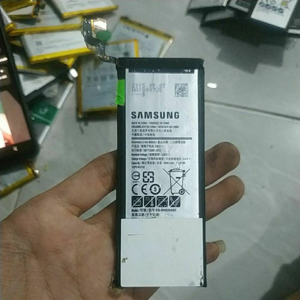 BATERAI BEKAS SAMSUNG NOTE 5 BN920ABE MINUS FLEKSIBEL