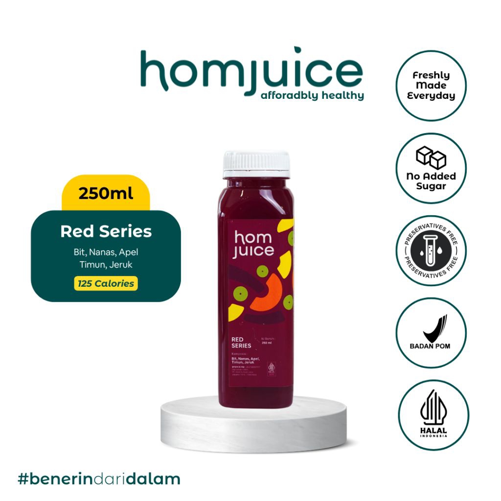 

Homjuice - Red Series 250 ml (Cold-Pressed Juice/Jus/Detox)