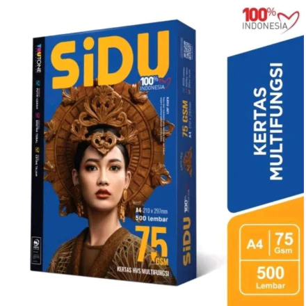 

Kertas HVS SIDU A4 75 GSM 1 Rim / Kertas Ukuran A4 / Kertas Print / Kertas Fotocopy