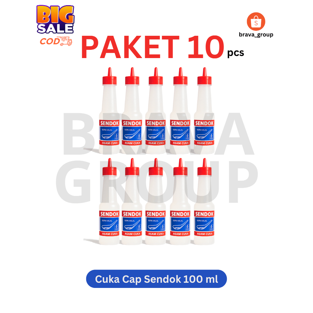 

[PAKET 10 pcs] CUKA MAKAN CAP SENDOK 100 ML / CUKA DAPUR / CUKA MAKAN MURAH / CUKA GROSIR / CUKA BAKSO / CUKA DIXI / CUKA 100cc