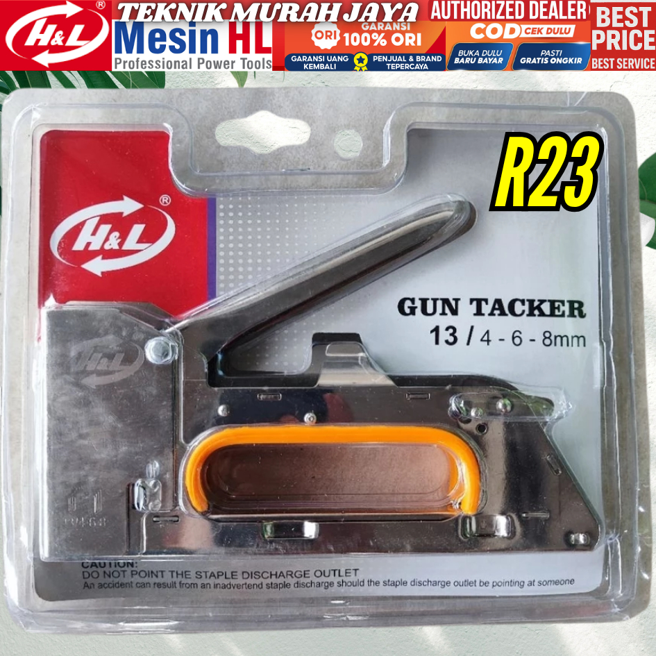 

HNL H&L HL R23 Staples Manual Gun Tacker Paku Tembak Staples Tangan RAPIDE R 23 13/4 13/6 13/8 4-8MM