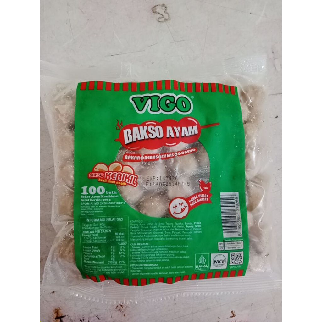 Bakso ayam kerikil vigo