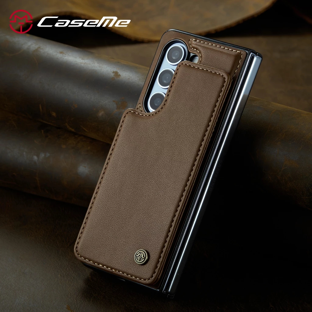 Flip Caseme C22 Case For Samsung Galaxy Z Fold 6 5 4 3 5G 4G Premium Cover Mewah RFID Leather Kulit 