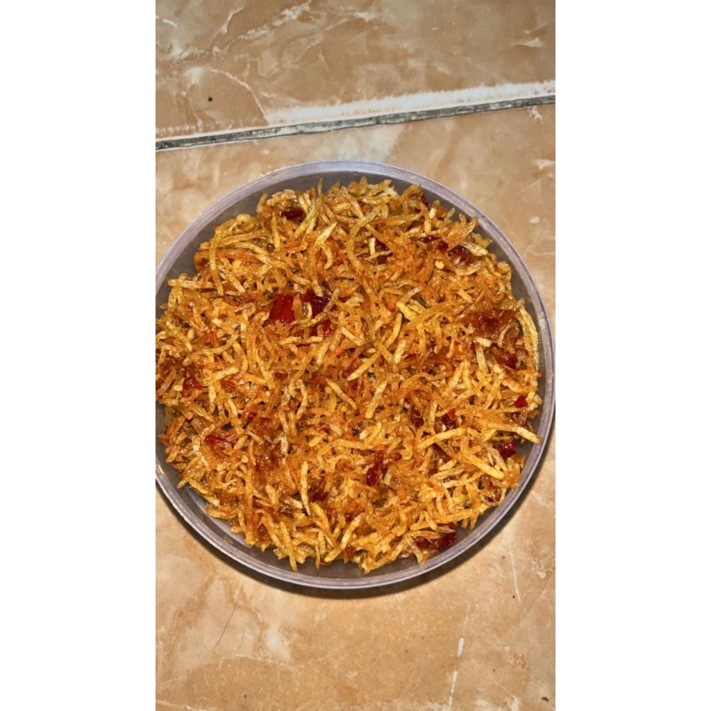 

kentang mustofa/ kentang krispy /cemilan / lauk instan