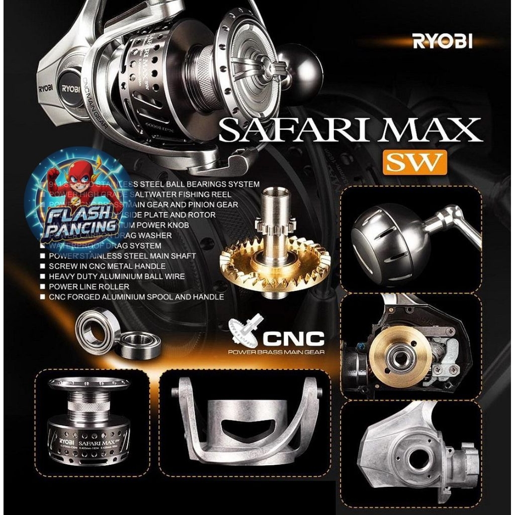 REEL RYOBI SAFARI SW/SAFARI MAX - 5500/6000/65000 HPX FULL METAL